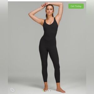 lululemon athletica Black Sleek Scoop-Neck Jumpsuit